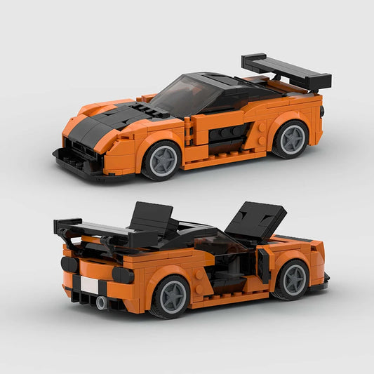 Supercar F1 City Speed Champions Racing Car RX-7 Model Building Blocks MOC Supercar Racers Vehicle Technique Bricks Kids Toys