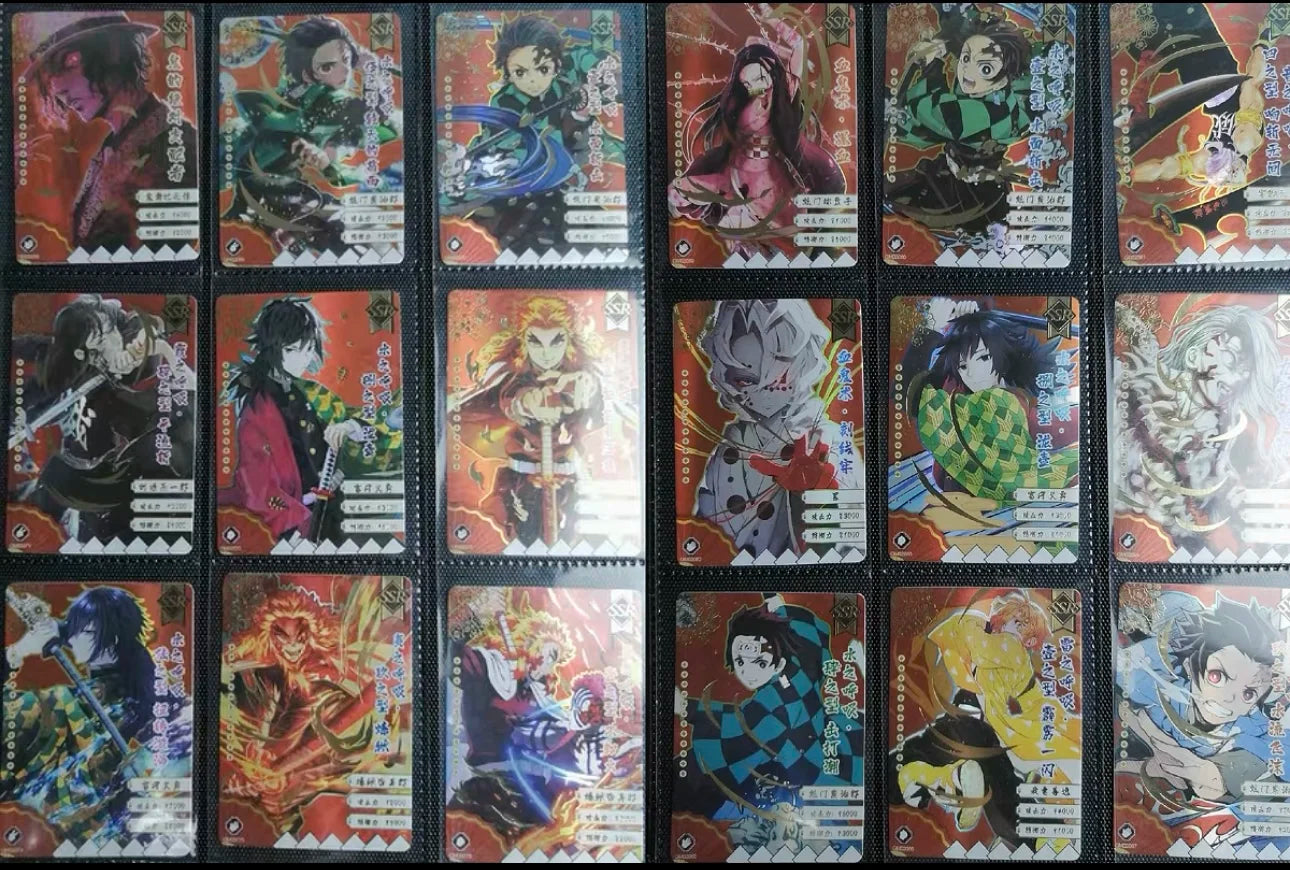 Anime Demon Slayer Kamado Nezuko Agatsuma Zenitsu Douma Akaza Sp Ssp Card Game Collection Rare Card Boy Birthday Present