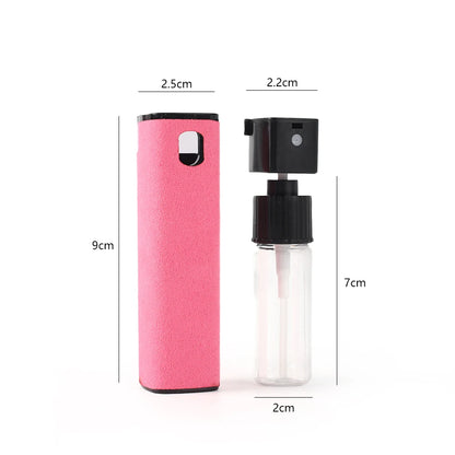 2In1 Microfiber Screen Cleaner Spray Bottle Set for Phone Ipad Screen Dust Removal Clean Cloth Wipe Iphone Cleaning Glasses Wipe