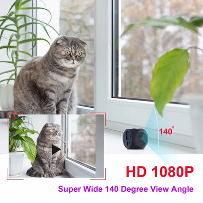 Mini cámara corporal portátil 1080P HD con visión nocturna, grabadora de video, detección de movimiento de gran angular, grabación en bucle con imán, cámaras Espia