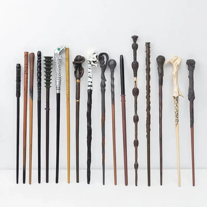 36 Styles Harry Magic Wand Resin Material Built in Steel Core Dumbledore Staff Cosplay Voldemort Props Christmas Gift Kid