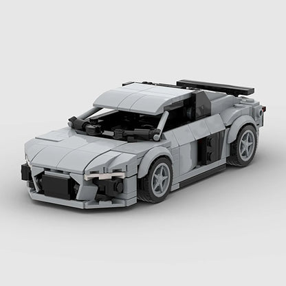 R8 MOC Car Speed Champions Super Race F1 Vehicle Model Building Block Creative Toy Racing Brick Technical Christmas Gift City