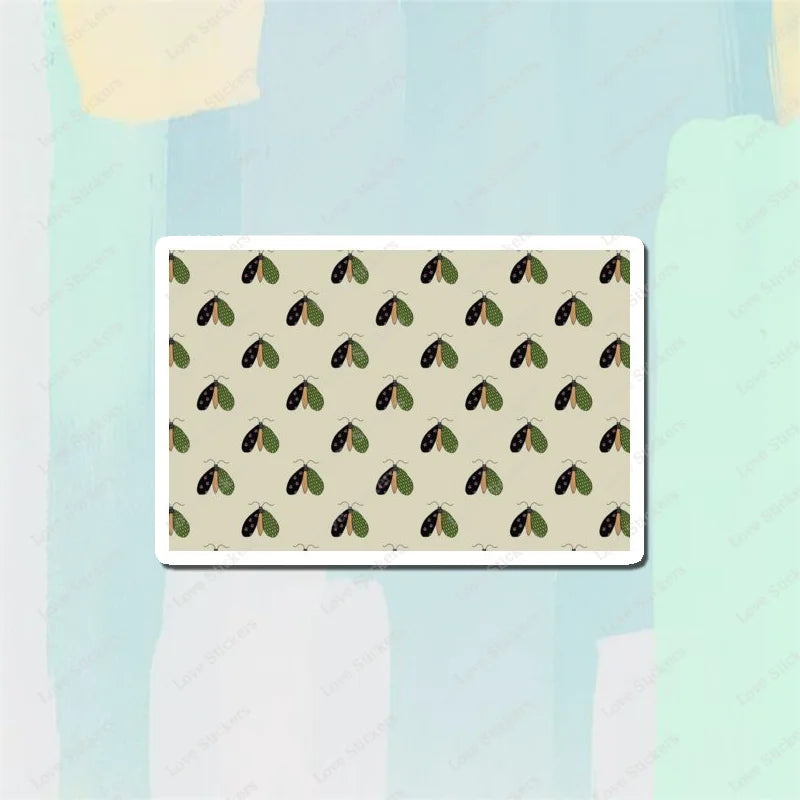 Pastel Moths 5PCS Stickers for Living Room Bumper Anime Cute Kid Car Art Print Window Home Decor
