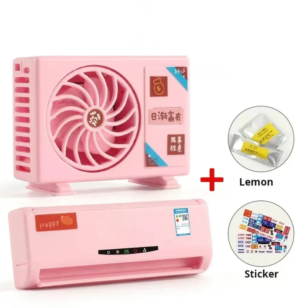 Solar Mini Air Conditioning Model Decorative Car Vehicle Air Outlet Car Ornaments Car Interior Accessories