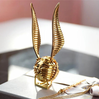 Proposal Ring Box Gold Snitch Wedding Wings Ring Boxes Luxury Gold Metal Jewelry Mystery Box Surprise Organizer for Small Things