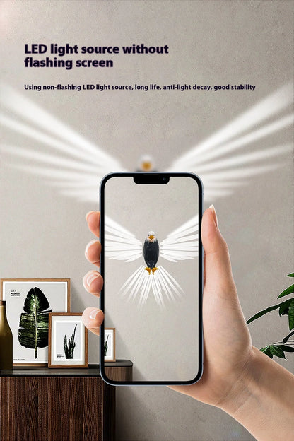 Lámpara de pared navideña con forma de búho y águila, proyector moderno y creativo, luz LED de pared con control remoto y ahorro de energía para Halloween