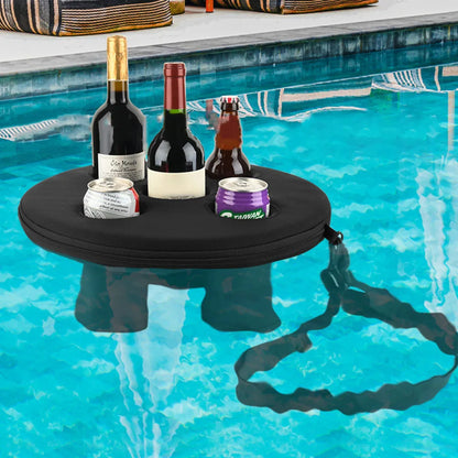 Bucket Cup Holder Floating Inflatable Pool Drink Holder With 5 Holes Float Beer Drink Tray For Swimming Party Cooler Table Parts