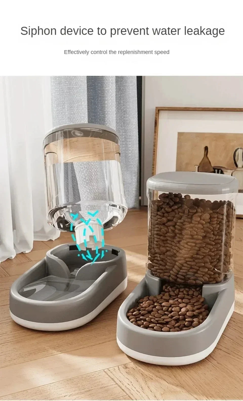 Pet Automatic Feeder Cat Food Bowl Things for Cats Puppy Bowl Feeding Watering Supplies Drinker Dog Food Storage Dispenser