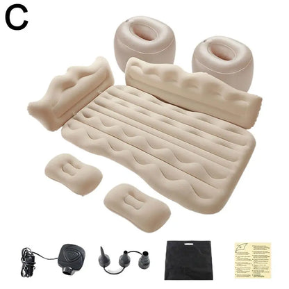 Cama inflable portátil para viajes en automóvil de 174*126 cm, colchón para acampar al aire libre, colchón de aire plegable trasero para automóvil, accesorios para automóvil