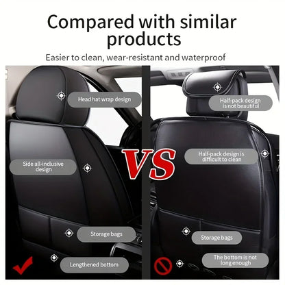 2 Premium Front Seat Cove Universal Car Seat Cover PU Leather ProtAction Breathable  All-inclusive Seat Cushion car accessories
