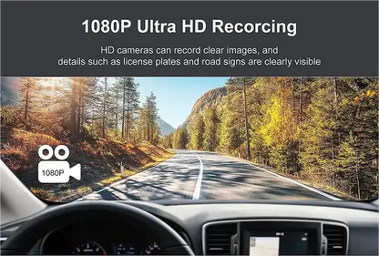 3.39 Inch IPS Screen Four Lens Vehicle DVR Dashboard Video Recorder Camera Black Car Dash Cam Monitor Universal Support 4 Lens