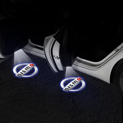 4PCS LED Car Door Welcome Lights 3D Laser Projector Lamps Auto Decoration Accessorie For Nissan Patrol 2012-2017 Teana 2008-2012