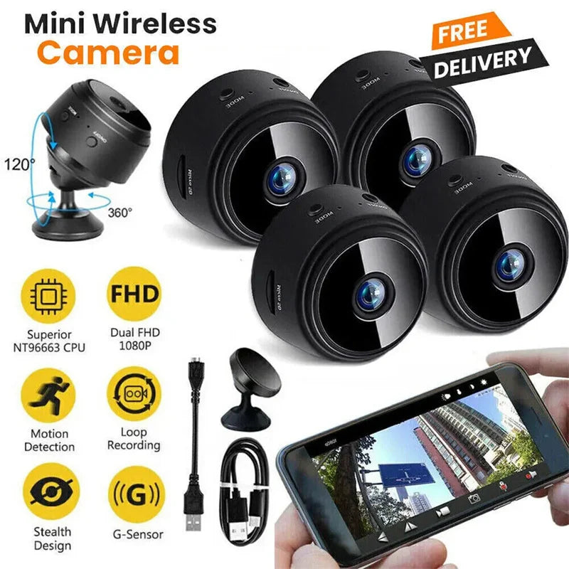 Caméra de surveillance Wifi Caméra audio intérieure sans fil HD 1080P CCTV Caméra de protection de sécurité vidéo Moniteur IP Wifi