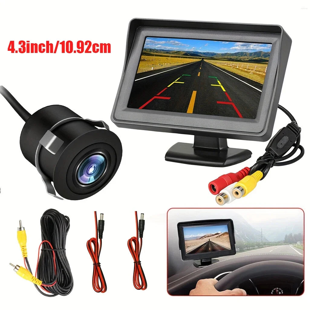 4.3 Inch TFT LCD Car HD Monitor Reverse Camera Security Display for Reverse Backup Camera Parking Camera Drive Recorder