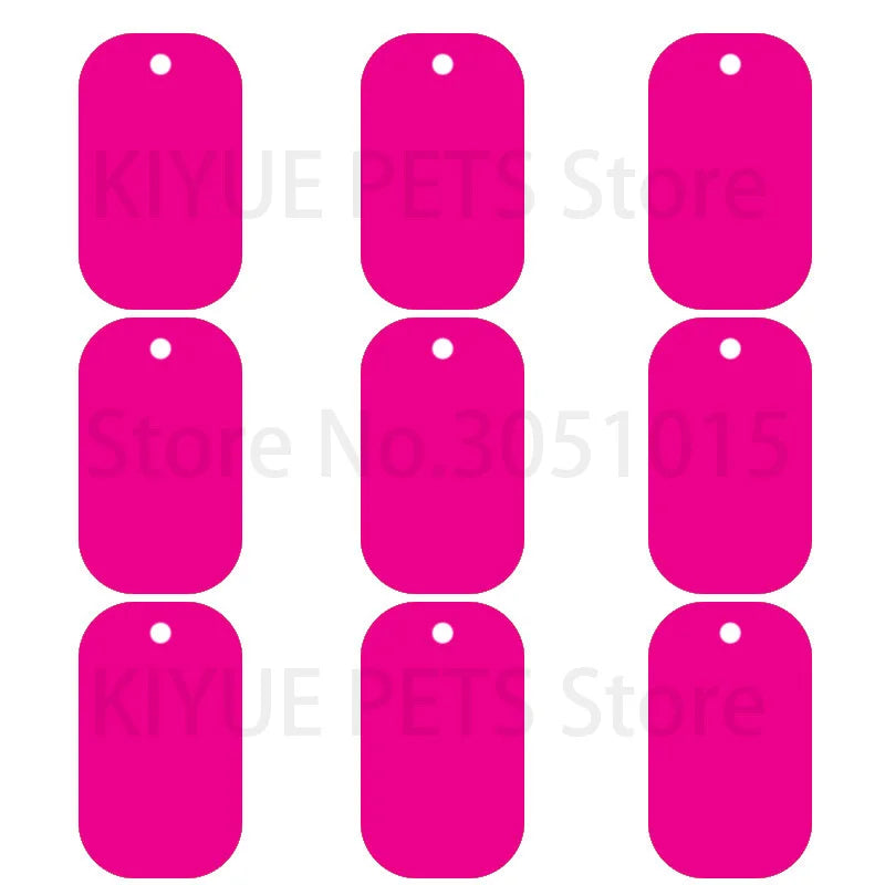 20Pcs Pet Id Dog Tag Aluminum Military Army ID Tag Name Blank Dog Tags Pendant Customized Logo laser Personalized engraving text