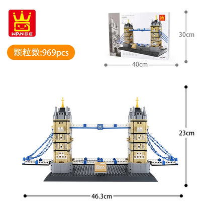 Wange Blocks World  Architecture Building Bricks Trevi Fountain Model Pyramid Educational Toys for Children Gifts 4210-4224