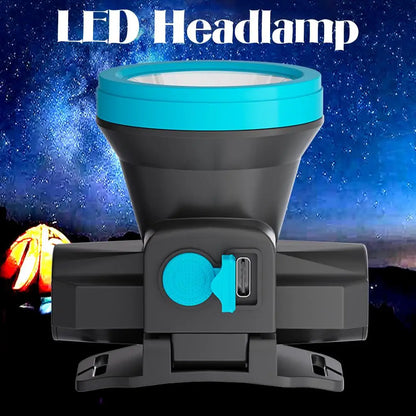 Portable Head Light LED Headlamp Rechargeable Head Torch Lamp Emergency Light Outdoor Camping Cycling Fishing Flashlight