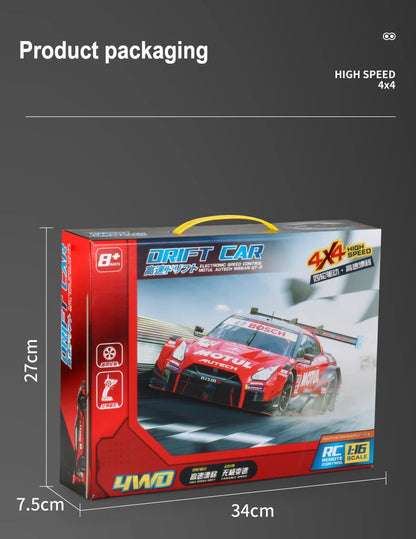 1:16 Nuevo coche de control remoto con tracción en las cuatro ruedas a media escala 4x4 30 km/h 2,4 G CVT RC Coche de juguete para niños Regalo de juguete