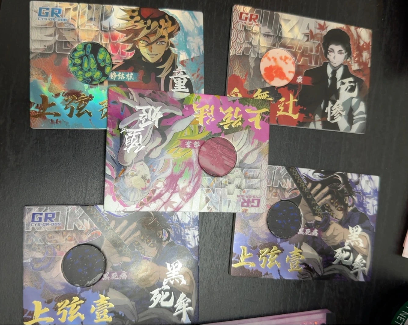 Anime Demon Slayer Kamado Tanjirou Kochou Shinobu Kanroji Mitsuri Iguro Obanai Collection Cards Christmas Birthday Gifts Toys