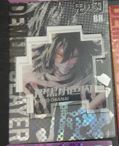 Anime Demon Slayer Kamado Tanjirou Kochou Shinobu Kanroji Mitsuri Iguro Obanai Collection Cards Christmas Birthday Gifts Toys
