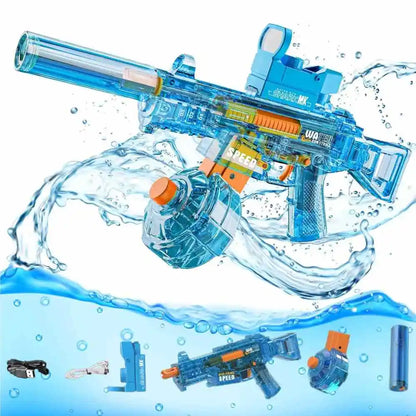2024 Summer Automatic Electric UMP45 Submachine Water Gun Fights Toy Water Outdoor Beach Swimming Pool Toys Adult Kids