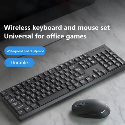 Juego de teclado y ratón inalámbricos de 104 teclas, 2,4 G, miniteclado para juegos, kit de teclado y ratón, teclado silencioso para ordenador portátil, tableta, accesorios para PC