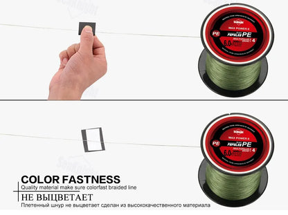 SeaKnight TriPoseidon Series 4 Strands Multifilament Fishing Line 300M PE Braided Line Smooth Carp Fishing 15lb 20lb 25lb 30lb