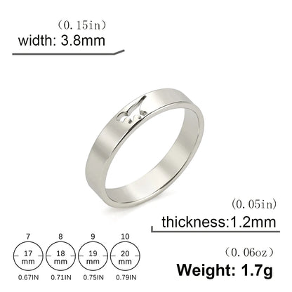 Skyrim Hollow Dinosaur Ring Stainless Steel Gold Color Tyrannosaurus Brachiosaurus Finger Rings Couple Jewelry for Women Men
