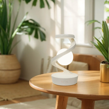 3D Levitating Ball Lamp with Wireless Charging 3D LED Lamp Floating Moon Table Lamp RGB Rotating Wireless Floating Lamp Decor