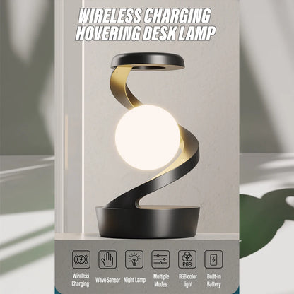 Rechargeable reading desk lamp Bedside night light Outdoor camping light With hand waving control mode Supports wireless  charge