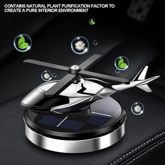 Car Fragrance Solar Rotating Helicopter Aromatherapy Car Aromatherapy Air Freshener Helicopter Aircraft Decoration Gift