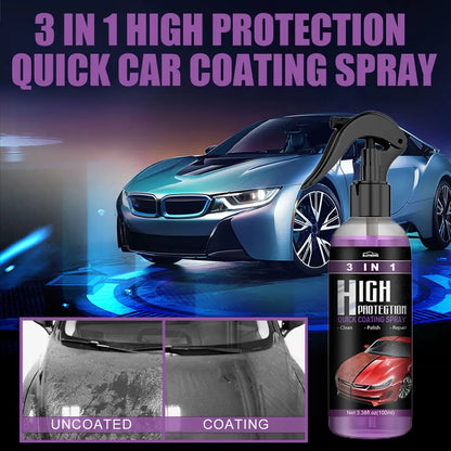10-1PCS 3 In 1 Car Ceramic Coating Spray 100/30ML Car Nano Spray Hydrophobic Car Scratch Repair Body Hydrophobic Layer Auto Acce