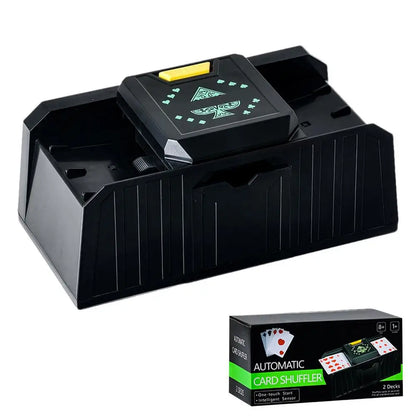 Mélangeur automatique de cartes Mélangeur de cartes automatique à réaction/chronométrage à 2 jeux Mélangeur de poker électrique à piles pour casino