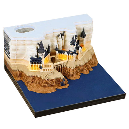 3d calendar 2025 memo pad 3d sticky pads crafting new Year's gift paper art 3d sculpture desk accessories small gifts for guests
