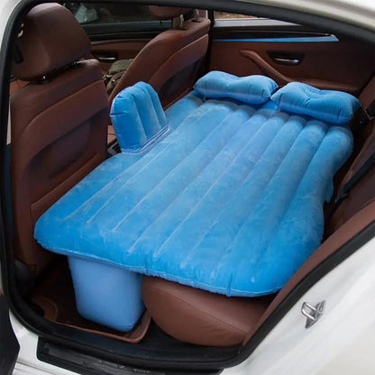 UniversalInflatable Car Mattress Back Seat Travel Bed With Air Mat Rear Seat Sleeping Mat Car Sofa Pillow Instrument  Camping