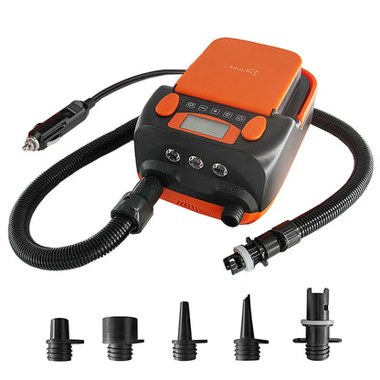 Bomba de aire inteligente de doble etapa con 6 autobuses, pantalla LCD, soporte de bomba eléctrica, gonflage y dégonflage, 16PSI, 6000mAh