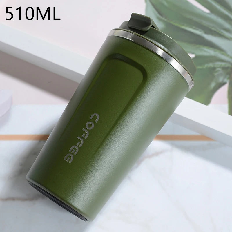 510ml Water Bottle Leakproof Travel Thermo Cup Double Stainless Steel For Tea Water Coffee Mug Car Thermos Mug