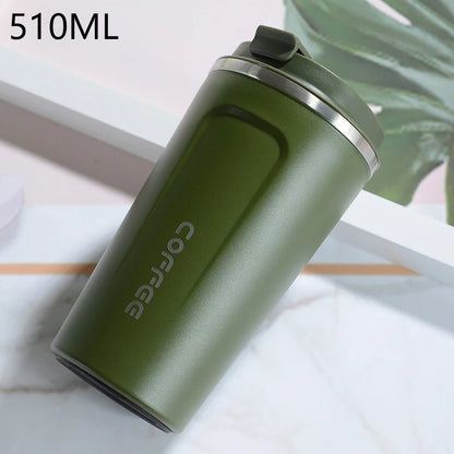 510ml Water Bottle Leakproof Travel Thermo Cup Double Stainless Steel For Tea Water Coffee Mug Car Thermos Mug