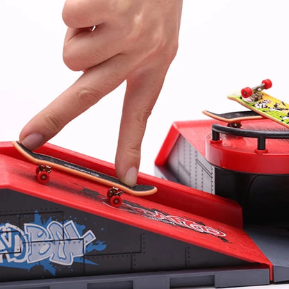 6-In-1 Finger Skateboards DIY Skate Park Ramp Parts For Tech Deck Scene Venue Combination Set For Children Indoor Home Toy