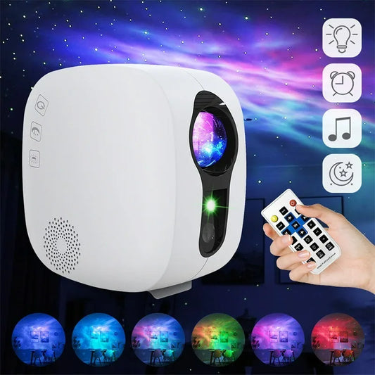 Star Galaxy Starry Sky Projector Rotating Water Waving Night Light Led Colorful Nebula Cloud Lamp for Room Decor Nightlights