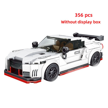 Technical Moc Car City Speed Champion Sports Car Racing Vehicle Building Blocks Brick Educational Construction Toys