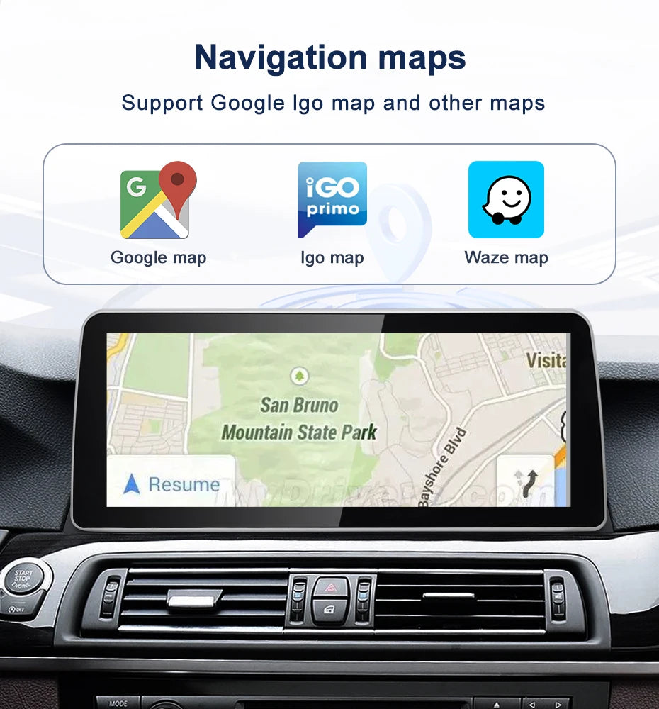 2024 New ID6 ID7 ID8 UI 12.3inc Android System Wireless Carplay AUTO For BMW 5Series F10 F11 CIC NBT Car Video Players GPS NAVI