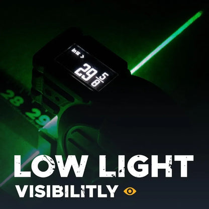 Tomahawk Digital Tape Measure - Professional Accurate Measuring Tool, Green Laser, E-Paper Measuring List,