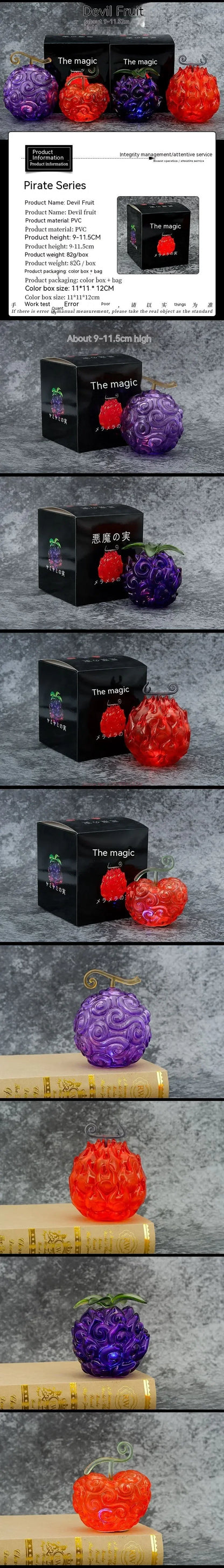 One Piece Devil Fruit Gomu Gomu No Mi Yami Yami No Mi Mera Mera No Mi Flame-Flame Fruit Anime Figure Models Collectible Toy Gift