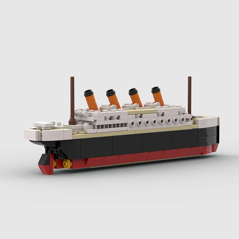 RMS Cruise Sank Titanic Break In Half With Case Model Sets Ship Building Blocks MOC Shipwreck Boat Construction Kid Toys Gifts