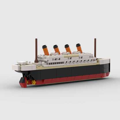 RMS Cruise Sank Titanic Break In Half With Case Model Sets Ship Building Blocks MOC Shipwreck Boat Construction Kid Toys Gifts