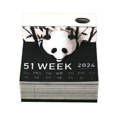 Table Calendar Tear Off Sticky Note Omoshiroi Block Custom 3D Memo Pad Notepad Christmas Funny Novelty Gifts For Children Kids