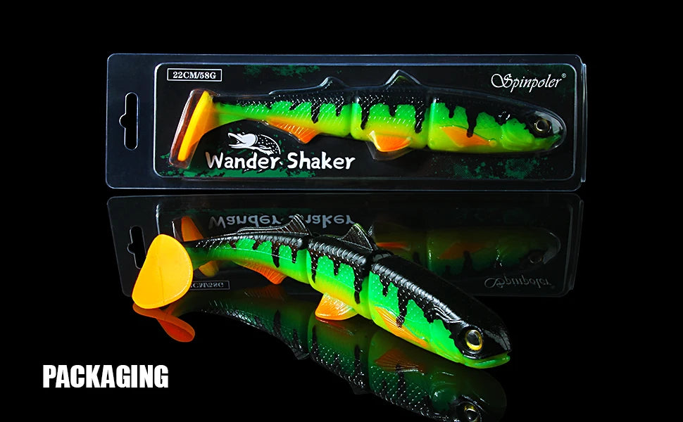 Spinpoler 16cm 22cm T Tail Swimbait Soft Bait Pike Lures 3 Jointed Plastic Shad Wobbler Ocean Beach Boat Fishing Tackle Peche