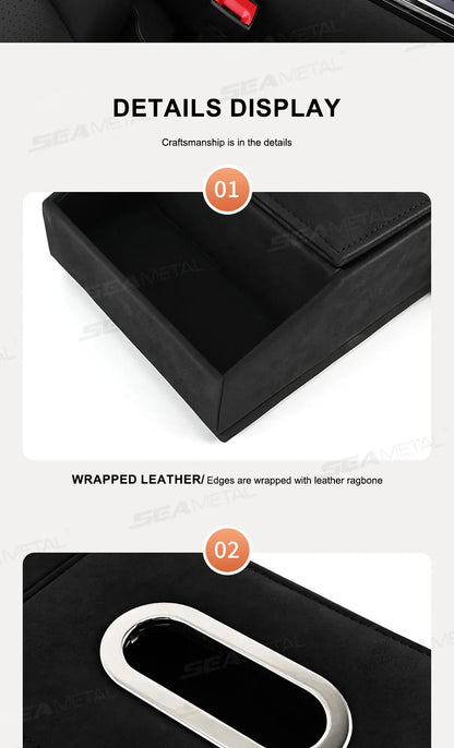 BLALION Car Armrest Mat Height Increase Pad Car Tissue Storage Box Cup Holder Armrest Protect Cushion Elbow Support Arm Cover