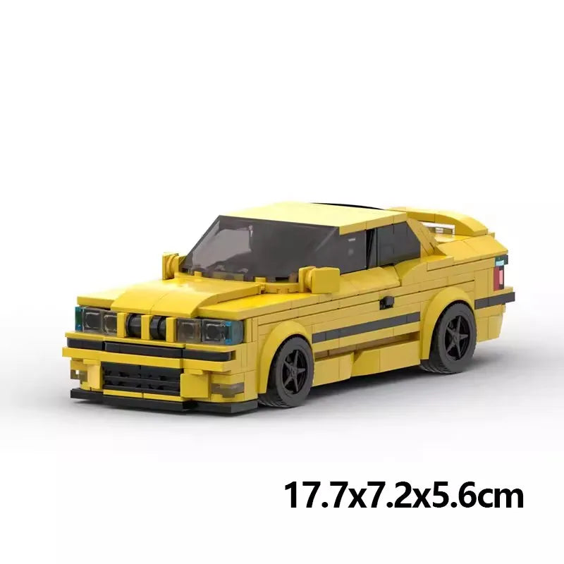 Bricklink Technical Car City Speed Champions M3 E30 E36 E46 GTR 635CSi 850CSi Vehicles Sets Building Blocks Toys Children Gift